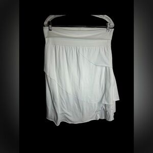 Earth Creations 100% Organic Cotton Leyered Skirt Knee L pull on minimalist